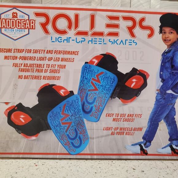Madd Gear Rollers Light Up Heel Skates for Childrens Shoes Action Skates - Picture 9 of 11